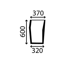 FRONT GLASS RIGHT , Massey Ferguson, 5400 - 5460, Body parts, cab accessories, seats, Glazing industry, Glass, 3902150M1, , FRONT GLASS RIGHT , 30/4014-7, 3902150M1, , 5.00 kg