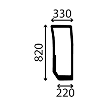 CAB GLASS LH LOWER FRONT , Case-IH, JXC - JX1095C, Body parts, cab accessories, seats, Glazing industry, Glass, 44911515, , CAB GLASS LH LOWER FRONT , 25/4015-17T, 44911515, , 0.00 kg