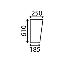 CAB GLASS LH FRONT, David Brown, Virsbūves daļas, kabīne, sēdekļi, Stiklojums, Stikls, AL25352, K965469, , CAB GLASS LH FRONT, 20/4015-2, AL25352, K965469, , 0.00 kg