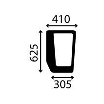 LOWER FRONT LH , New Holland, TDD - TD95D, Body parts, cab accessories, seats, Glazing industry, Glass, 5096592, , LOWER FRONT LH , 54/4015-42T, 5096592, , 1.20 kg