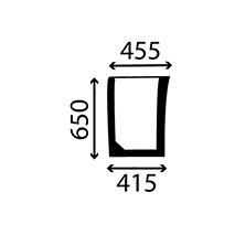 CAB GLASS RH LOWER FRONT , Case-IH, Body parts, cab accessories, seats, Glazing industry, Glass, 190029A4, 190029A5, , CAB GLASS RH LOWER FRONT , 25/4016-20T, 190029A4, 190029A5, , 3.70 kg