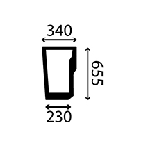 CAB GLASS LH LOWER FRONT, New Holland, Virsbūves daļas, kabīne, sēdekļi, Stiklojums, Stikls, 47125737, , CAB GLASS LH LOWER FRONT, 25/4016-26T, 47125737, , 2.65 kg