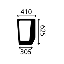LOWER FRONT RH , New Holland, Body parts, cab accessories, seats, Glazing industry, Glass, 5092900, , LOWER FRONT RH , 54/4016-42T, 5092900, , 1.20 kg