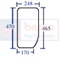 , New Holland, Body parts, cab accessories, seats, Glazing industry, Glass