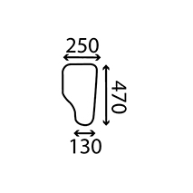 , New Holland, Body parts, cab accessories, seats, Glazing industry, Glass, 83925761, E0NN9400247BA, , , 24/4017-3, 83925761, E0NN9400247BA, , 1.39 kg