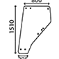 CAB GLASS LH & RH 8 HOLES         , John Deere, 3010 - 3210