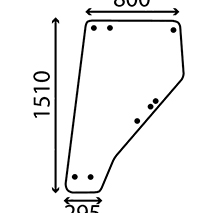 CAB GLASS LH & RH 8 HOLES , John Deere, Body parts, cab accessories, seats, Glazing industry, Glass, RT6005023110, , CAB GLASS LH & RH 8 HOLES , 26/4020-105, RT6005023110, , 0.00 kg