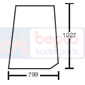 DOOR GLASS LH & RH         , JCB, CX - 3CX cabine blanche