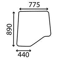 GL. DOOR WITHOUT OPENING LH&RH; , Case-IH, Body parts, cab accessories, seats, Glazing industry, Glass, 1975195C1, , GL. DOOR WITHOUT OPENING LH&RH; , 25/4020-21, 1975195C1, , 8.45 kg