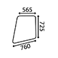 DOOR GLASS LEFT & RIGHT         , Valmet, 05 - 205