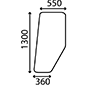 GLASS DOOR LH & RH OPENING         , Renault / Claas, 100 - 145-14