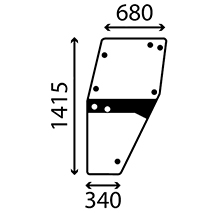 GLASS DOOR LEFT , Deutz, Body parts, cab accessories, seats, Glazing industry, Glass, 04347342, , GLASS DOOR LEFT , 21/4020-30, 04347342, , 15.00 kg