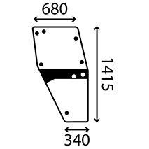 GLASS DOOR RIGHT , Deutz, Body parts, cab accessories, seats, Glazing industry, Glass, 04347343, , GLASS DOOR RIGHT , 21/4020-31, 04347343, , 15.00 kg