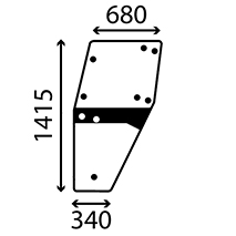 GLASS DOOR LEFT , Deutz, Body parts, cab accessories, seats, Glazing industry, Glass, 04358529, 04358748, , GLASS DOOR LEFT , 21/4020-32, 04358529, 04358748, , 15.00 kg