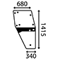 GLASS DOOR RIGHT         , Deutz, DX6 - DX6.05