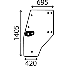 GLASS DOOR LEFT , Deutz, Body parts, cab accessories, seats, Glazing industry, Glass, 04352794, 04352850, , GLASS DOOR LEFT , 21/4020-34, 04352794, 04352850, , 17.00 kg