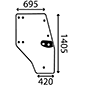 GLASS DOOR RIGHT         , Deutz, Agroprima - Agroprima 6.16