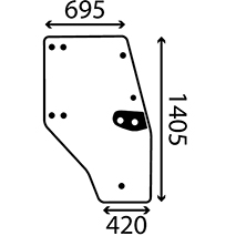 GLASS DOOR RIGHT , Deutz, Body parts, cab accessories, seats, Glazing industry, Glass, 04352795, 04352851, , GLASS DOOR RIGHT , 21/4020-35, 04352795, 04352851, , 17.00 kg