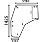 CAB GLASS , Renault / Claas, 50 - 55-12V, Body parts, cab accessories, seats, Glazing industry, Glass