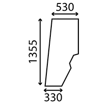 GLASS DOOR LH&RH; , Hurlimann, Body parts, cab accessories, seats, Glazing industry, Glass, , GLASS DOOR LH&RH; , 33/4020-44T, , 0.00 kg