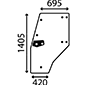 GLASS DOOR LEFT         , Deutz, DX3 SC - DX3.80SC