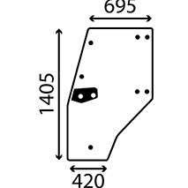 GLASS DOOR LEFT , Deutz, Body parts, cab accessories, seats, Glazing industry, Glass, 04352848, , GLASS DOOR LEFT , 21/4020-46, 04352848, , 0.00 kg