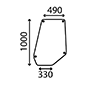 DOOR GLASS LEFT & RIGHT , Massey Ferguson, Body parts, cab accessories, seats, Glazing industry, Glass