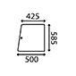 SIDE GLASS LEFT & RIGHT         , Massey Ferguson, 2700 - 2705