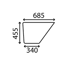 LOWER GLASS DOOR LH & RH , Massey Ferguson, Body parts, cab accessories, seats, Glazing industry, Glass, 1897858M1, , LOWER GLASS DOOR LH & RH , 30/4021-10, 1897858M1, , 3.81 kg