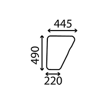 LOWER GLAAS DOOR RH & LH , New Holland, Body parts, cab accessories, seats, Glazing industry, Glass, 83914254, D8NN94223A88AA, , LOWER GLAAS DOOR RH & LH , 24/4021-18, 83914254, D8NN94223A88AA, , 2.50 kg