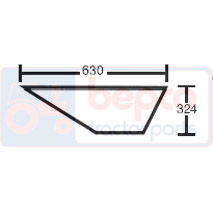 LOWER DOOR GLASS LH & RH , JCB, Body parts, cab accessories, seats, Glazing industry, Glass, 82730189, , LOWER DOOR GLASS LH & RH , 45/4021-21T, 82730189, , 0.00 kg