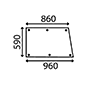 SIDE GLASS LEFT & RIGHT         , Massey Ferguson, 2700 - 2720