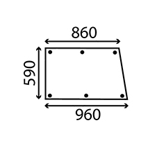 SIDE GLASS LEFT & RIGHT, Massey Ferguson, Virsbūves daļas, kabīne, sēdekļi, Stiklojums, Stikls, 3465755M1, , SIDE GLASS LEFT & RIGHT, 30/4022-12, 3465755M1, , 6.00 kg