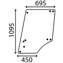 UPPER GLASS DOOR LH & RH , John Deere, Body parts, cab accessories, seats, Glazing industry, Glass, L57908, L63914, , UPPER GLASS DOOR LH & RH , 26/4022-20, L57908, L63914, , 11.56 kg