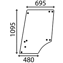 UPPER GLASS DOOR LH & RH , John Deere, Body parts, cab accessories, seats, Glazing industry, Glass, L57904, , UPPER GLASS DOOR LH & RH , 26/4022-23, L57904, , 10.00 kg