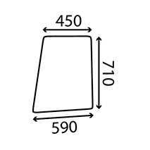 UPPER GLASS DOOR , Fendt, Body parts, cab accessories, seats, Glazing industry, Glass, 178810110030, , UPPER GLASS DOOR , 22/4022-30, 178810110030, , 5.70 kg