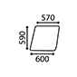 UPPER DOOR GLASS LH & RH         , Deutz, Dxbis - Dxbis 90