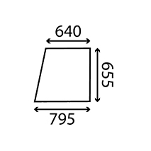 UPPER DOOR GLASS LH & RH , Deutz, Body parts, cab accessories, seats, Glazing industry, Glass, 04339848, , UPPER DOOR GLASS LH & RH , 21/4022-32, 04339848, , 7.00 kg