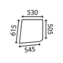 UPPER GLASS DOOR , Massey Ferguson, Body parts, cab accessories, seats, Glazing industry, Glass, M524043, , UPPER GLASS DOOR , 30/4022-39, M524043, , 4.50 kg