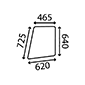 UPPER GLASS DOOR , Massey Ferguson, Body parts, cab accessories, seats, Glazing industry, Glass