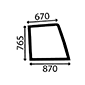 GLASS DOOR RIGHT         , Ford, 35 - 4635