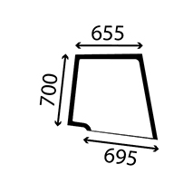 UPPER DOOR GLASS RH , New Holland, Body parts, cab accessories, seats, Glazing industry, Glass, 5092898, , UPPER DOOR GLASS RH , 54/4022-45T, 5092898, , 3.10 kg