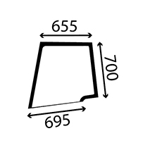 , New Holland, Virsbūves daļas, kabīne, sēdekļi, Stiklojums, Stikls, 5089550, , UPPER DOOR GLASS LH , 54/4022-46T, 5089550, , 3.10 kg