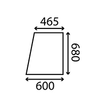 UPPER GLASS DOOR L. & RH , Massey Ferguson, Body parts, cab accessories, seats, Glazing industry, Glass, 1897860M1, , UPPER GLASS DOOR L. & RH , 30/4022-8, 1897860M1, , 8.00 kg