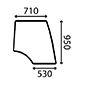 UPPER DOOR GLASS RH         , Valmet, 8000 - 8050