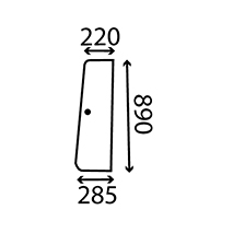 GLASS OF SWING DOOR , Case-IH, Body parts, cab accessories, seats, Glazing industry, Glass, 3233053R1, 3233053R2, , GLASS OF SWING DOOR , 25/4026-2, 3233053R1, 3233053R2, , 3.41 kg