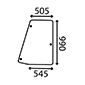 UPPER DOOR GLASS LH & RH         , JCB, Fastrac - Fastrac 2135