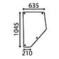 DOOR GLASS         , Massey Ferguson, 3100 - 3125