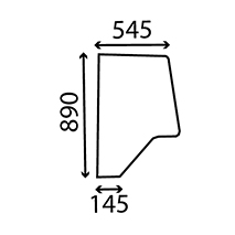 FIXED GLASS OF DOOR , 25/4027-2, 3233051R1, 3233051R2, , 7.40 kg