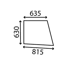 GLASS OG DOOR RH , David Brown, Body parts, cab accessories, seats, Glazing industry, Glass, K303700, , GLASS OG DOOR RH , 20/4028-2, K303700, , 7.45 kg